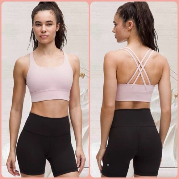 NEW Lululemon 2023 Energy Longline Bra Sz. 8 Medium Support B/C Cup - Flush Pink - Picture 8 of 8